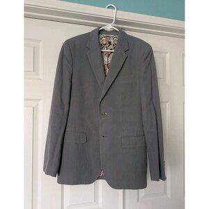 ORIGINAL PENGUIN Men’s Sz M/ 40R Gray Pinstripe Linen blend 43% suit blazer